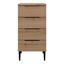 Lucian Συρταριέρα με 4 Συρτάρια 48x45x98εκ. Helvezia oak