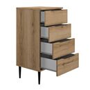 Lucian Συρταριέρα με 4 Συρτάρια 48x45x98εκ. Helvezia oak