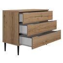Lucian Συρταριέρα με 3 Συρτάρια 95x45x78εκ. Helvezia oak