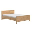 Lugano Κρεβάτι Διπλό 209x146x80εκ. ( για Στρώμα 140x190εκ. ή 140x200εκ. )  Artisan oak