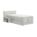 Lugano Κρεβάτι με Αποθηκευτικό Χώρο 207x123x80εκ. (  για Στρώμα 90x190εκ. ή 90x200εκ. ) Whitewashed oak
