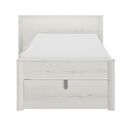 Lugano Κρεβάτι με Αποθηκευτικό Χώρο 207x123x80εκ. (  για Στρώμα 90x190εκ. ή 90x200εκ. ) Whitewashed oak