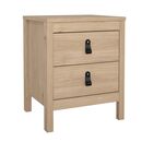 Madrid Κομοδίνο με 2 Συρτάρια 43,8x38,4x54,1εκ. Jackson Hickory