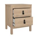 Madrid Κομοδίνο με 2 Συρτάρια 43,8x38,4x54,1εκ. Jackson Hickory