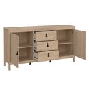 Madrid Μπουφές με 2 Ντουλάπια και 3 Συρτάρια 151,4x38,4x79,7εκ. Jackson Hickory