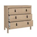 Madrid Συρταριέρα με 3 Συρτάρια 82,3x38,4x79,7εκ. Jackson Hickory