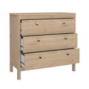 Madrid Συρταριέρα με 3 Συρτάρια 82,3x38,4x79,7εκ. Jackson Hickory