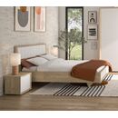 Manae Κρεβάτι Διπλό 187x104x206εκ. ( για Στρώμα 160x200εκ. ) Natural Chestnut / Λευκό