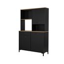 Manchester Μπουφές για Κουζίνα 119x41x180εκ. Helvezia oak / Black