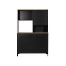 Manchester Μπουφές για Κουζίνα 119x41x180εκ. Helvezia oak / Black