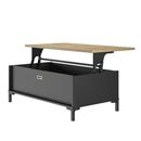 Manchester Τραπεζάκι Σαλονιού με Σερβιτόρο 109x60x36εκ. Helvezia oak / Black