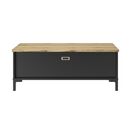 Manchester Τραπεζάκι Σαλονιού με Σερβιτόρο 109x60x36εκ. Helvezia oak / Black
