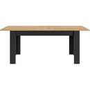 Manchester Τραπέζι Επεκτεινόμενο 160/200x90x77εκ. Helvezia oak / Black