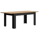 Manchester Τραπέζι Επεκτεινόμενο 160/200x90x77εκ. Helvezia oak / Black