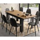 Manchester Τραπέζι Επεκτεινόμενο 160/200x90x77εκ. Helvezia oak / Black