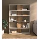 Manosque Βιβλιοθήκη με 4 Ράφια 125x36x175εκ. Grege / Helvezia oak