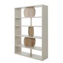 Manosque Βιβλιοθήκη με 4 Ράφια 125x36x175εκ. Grege / Helvezia oak