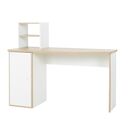Matis Γραφείο με Ράφια 136x56/29x111/75εκ.  Natural Chestnut / Λευκό