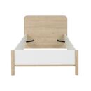 Matis Κρεβάτι Μονό 108x208x80εκ. ( για Στρώμα 90x200εκ. ) Natural Chestnut / Λευκό