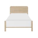 Matis Κρεβάτι Μονό 108x208x80εκ. ( για Στρώμα 90x200εκ. ) Natural Chestnut / Λευκό