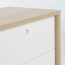 Matis Συρταριέρα με 3 Συρτάρια 84x45x80εκ. Natural Chestnut / Λευκό