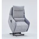 Mayfair Πολυθρόνα Relax Shiatsu Massage Lift με Ηλεκτρική Ανάκλιση 80x88x102εκ. Γκρι Ανοιχτο/γκρι Σκούρο Ύφασμα