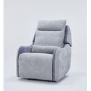 Mayfair Πολυθρόνα Relax Shiatsu Massage Lift με Ηλεκτρική Ανάκλιση 80x88x102εκ. Γκρι Ανοιχτο/γκρι Σκούρο Ύφασμα