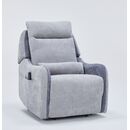 Mayfair Πολυθρόνα Relax Shiatsu Massage Lift με Ηλεκτρική Ανάκλιση 80x88x102εκ. Γκρι Ανοιχτο/γκρι Σκούρο Ύφασμα