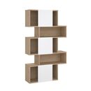 Maze Βιβλιοθήκη με 3 Ντουλάπια 95,5x31,5x166εκ. Jackson Hickory / Λευκό Γυαλιστερό