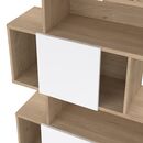 Maze Βιβλιοθήκη με 3 Ντουλάπια 95,5x31,5x166εκ. Jackson Hickory / Λευκό Γυαλιστερό
