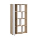 Maze Βιβλιοθήκη με μία Πόρτα  88,7x29,85x157,35εκ.  Jackson Hickory / Λευκό Γυαλιστερό