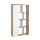 Maze Βιβλιοθήκη με μία Πόρτα  88,7x29,85x157,35εκ.  Jackson Hickory / Λευκό Γυαλιστερό
