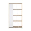 Maze Βιβλιοθήκη με μία Πόρτα  88,7x29,85x157,35εκ.  Jackson Hickory / Λευκό Γυαλιστερό