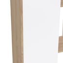 Maze Βιβλιοθήκη με μία Πόρτα  88,7x29,85x157,35εκ.  Jackson Hickory / Λευκό Γυαλιστερό