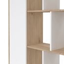 Maze Βιβλιοθήκη με μία Πόρτα  88,7x29,85x157,35εκ.  Jackson Hickory / Λευκό Γυαλιστερό