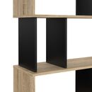 Maze Βιβλιοθήκη  80x29,5x173,5εκ. Δρυς / Μαύρο