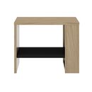 Nael Κομοδίνο 44x36x35εκ. Rookwood oak / Μαύρο