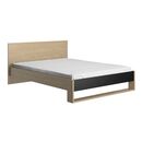 Nael Κρεβάτι Διπλό 150x205x80εκ. ( για Στρώμα 140x200εκ. )  Rookwood oak / Μαύρο