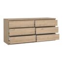 Naia Συρταριέρα με 6 Συρταριέρα 153,8x50x70,1εκ. Jackson Hickory