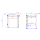 Exit Τραπέζι Ψηλό Επεκτεινόμενο 91(131)x80x95εκ. Helvezia Oak/beton