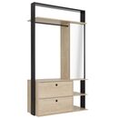 Duplex Ανοιχτή Ντουλάπα 115x45x200εκ. Black/natural Chestnut