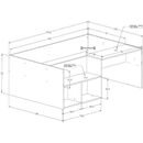 Oscar Κρεβάτι Πολυμορφικό Μονό 134x194x72εκ. ( για Στρώμα 90x190εκ. )  Natural oak / Λευκό
