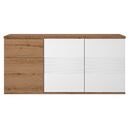Otello Μπουφές με 3 Πόρτες και 1 Συρτάρι 180x47x87εκ.  Helvezia oak / Λευκό