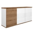 Otello Μπουφές με 3 Πόρτες και 1 Συρτάρι 180x47x87εκ.  Helvezia oak / Λευκό