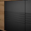 Otello Μπουφές με 3 Πόρτες και 1 Συρτάρι 180x47x87εκ.  Helvezia oak / Μαύρο