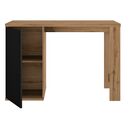 Otello Τραπέζι Ψηλό bar 136x60x91εκ. Helvezia oak / Μαύρο