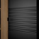 Otello Βιτρίνα με δυο Πόρτες 110x45x178εκ. Helvezia oak / Μαύρο