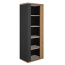 Otello Βιτρίνα με μία Πόρτα 64x45x178εκ. Helvezia oak / Μαύρο