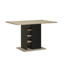 Oxford Τραπέζι με Αποθηκευτικό Χώρο 120x80x75εκ. Natural Chestnut/black