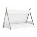 Totem Παιδικό Κρεβάτι  220x110x140εκ. ( για Στρώμα 90x200εκ. ) Brushed oak / Λευκό  με Τάβλες Στήριξης Στρώματος